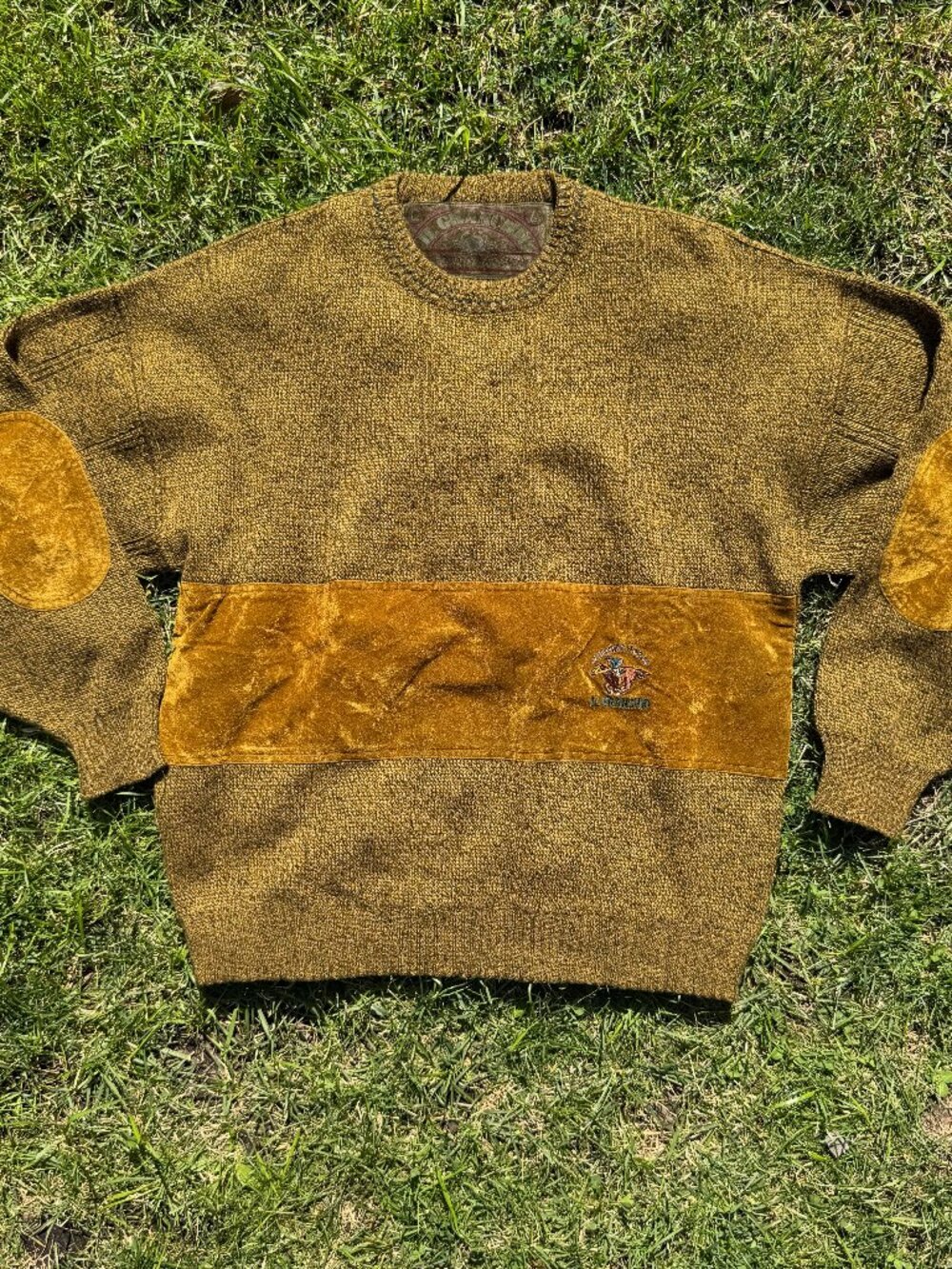 Il Granchio- Vintage Padded Wool Sweater (Men's) - Brown